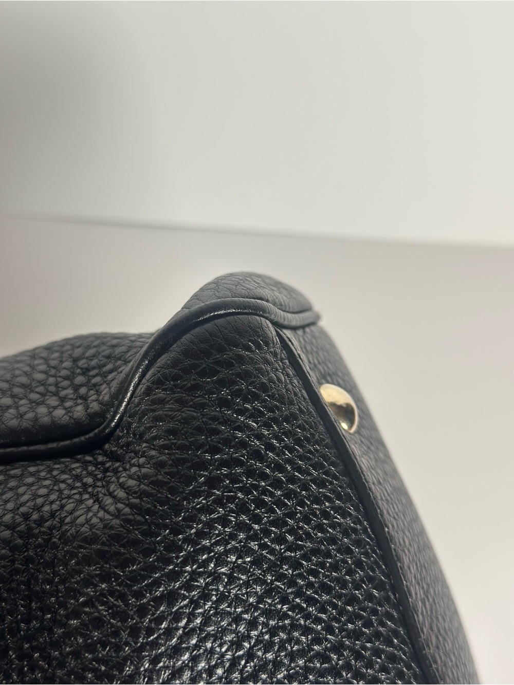 Authentic Gucci Black Leather Shoulder Bag with Bamboo Handles - Picture 13 of 16